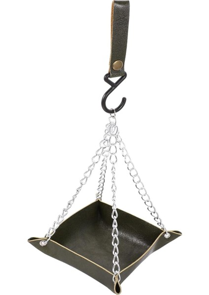 Kuş besleyici tepsisi asılı kuş su tepsisi bahçe kuş besleyici açık veranda asılı kuş besleyici yeşil (Yurt Dışından)