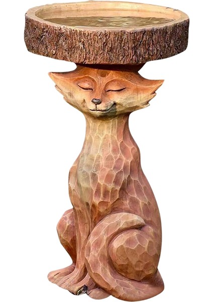 Reçine heykel kuş besleyicileri, oyma reçine kuş banyosu, açık ev el sanatları reçine avlu çim süslemeleri dekor heykel a (Yurt Dışından)