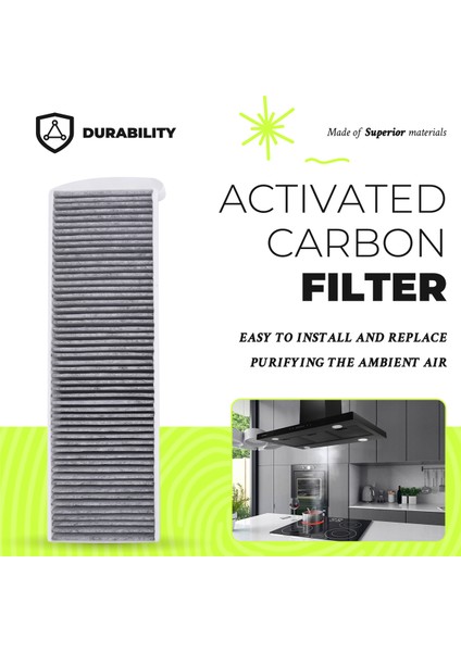 Bora Pure Puakf Aktif Karbon Davlumbaz Filtresi Kendi Kendine Değiştirme Kiti Parçaları Gelişmiş Hava Kalitesi ve Koku Kontrolü (Yurt Dışından) fırsatları