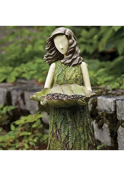 Peri masalı kız kuş besleyici bahçe heykel süsü reçine el sanatları açık bahçe heykeli (Yurt Dışından) indirimleri