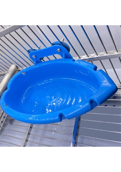 Papağan gıda tepsisi çok fonksiyonlu mavi küvet hayvan kafesi ayakta yıkama duş kutusu kuş oyuncakları evcil hayvan temizleme ürünü (Yurt Dışından) fırsatları