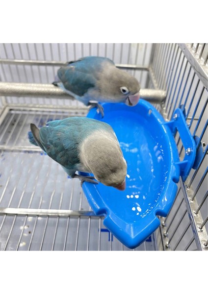 Papağan gıda tepsisi çok fonksiyonlu mavi küvet hayvan kafesi ayakta yıkama duş kutusu kuş oyuncakları evcil hayvan temizleme ürünü (Yurt Dışından) indirimleri