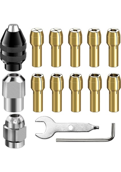 Anahtarsız Chuck1/32 Inç Ila 1/8inch Değiştirme 4486 ve 4485 Matkap Anahtarsız Chuck Shank Rotary Aracı Hızlı Değişiklik Adaptör Kiti (Yurt Dışından)