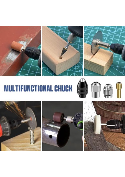 Anahtarsız Chuck1/32 Inç Ila 1/8inch Değiştirme 4486 ve 4485 Matkap Anahtarsız Chuck Shank Rotary Aracı Hızlı Değişiklik Adaptör Kiti (Yurt Dışından) fırsatları