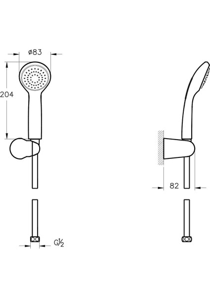 Vitra Solo C 1f A45675 El Duşu Takımı, Krom fiyatları