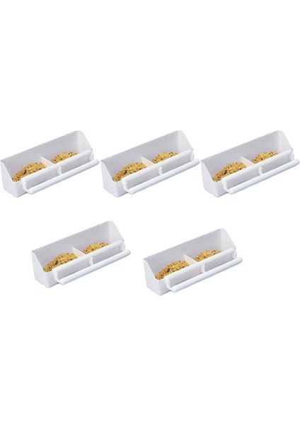 Taşınabilir Çift Yuva Izgara Tasarımı Kuş Besleyici Kuş Yemeği ve Kuş Kafesi Su Konteyneri Kuş Besleyicisi asabilir (Yurt Dışından)