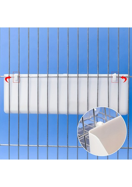 Taşınabilir Çift Yuva Izgara Tasarımı Kuş Besleyici Kuş Yemeği ve Kuş Kafesi Su Konteyneri Kuş Besleyicisi asabilir (Yurt Dışından) fırsatları