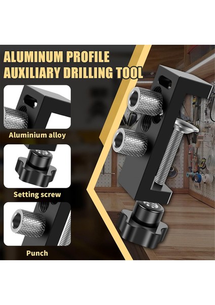 Alüminyum Profil Sondaj Jig Alüminyum Profil Matkap Kılavuzu Kaydırıcılarla Yardımcı Alet (Yurt Dışından) modelleri