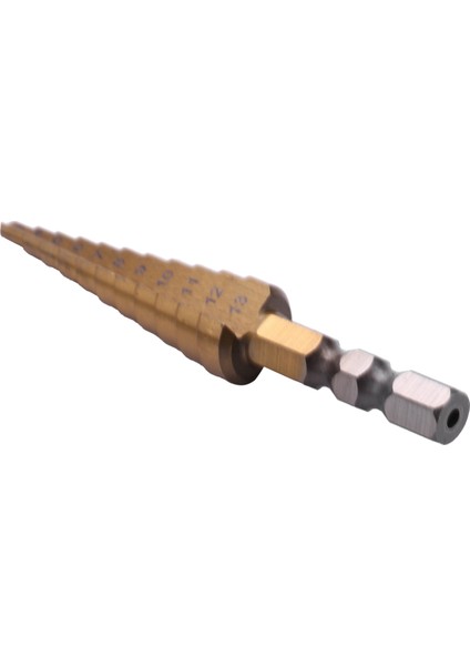 3pcs 1/4 Inç Hex Shank Hss Yüksek Hızlı Çelik Titanyum Kaplamalı Adım Matkap Bit 3-13MM (Yurt Dışından) fırsatları