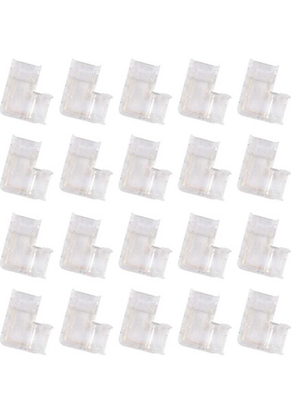 LED Işık Şerit Konnektörü Sağ Açılı Konektör Koçanı Rgb Işık Şeridi 90 Derece L Şeker 10MM (Yurt Dışından)