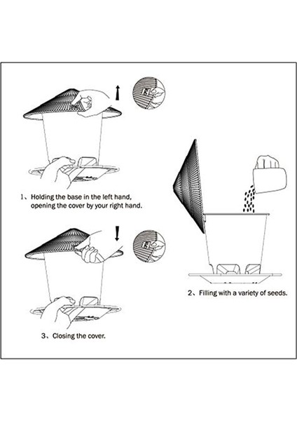 Kuş Besleyiciler Açık havada asılı Sincap Kanıtı Kolay Temiz ve Doldur Ayarlanabilir Besleyici Çoklu Delik Dağıtıcı Tutucu Gıda A (Yurt Dışından) indirimleri