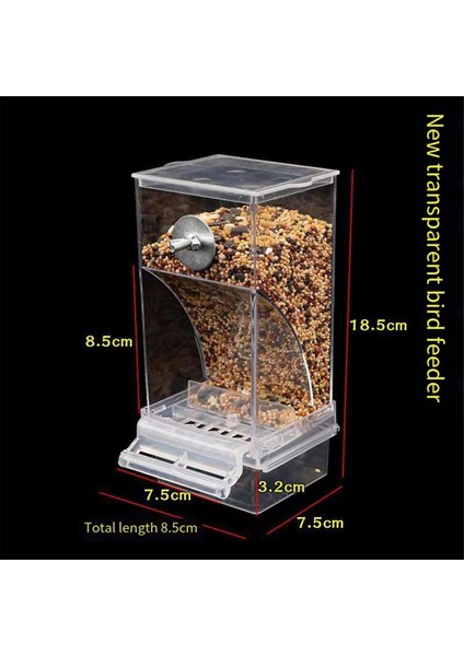 2 adet kuş besleyicileri kuş besleme kafesi şeffaf muhabbet kuşu konteyner gıda besleyici (Yurt Dışından) indirimleri