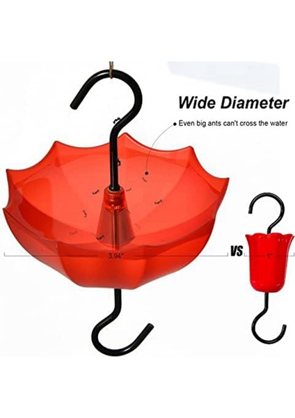 Kuş besleyicileri ve oriole besleyicileri, büyük kapasiteli kırmızı şemsiye karınca koruyucusu, kuş besleyicisi (Yurt Dışından) modelleri