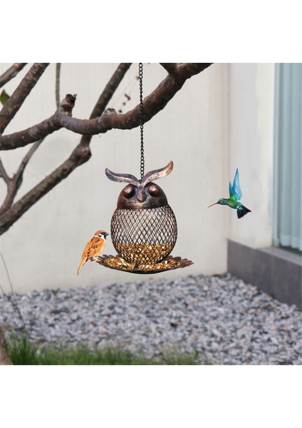 Baykuş Kuş Besleyici Asma Demir Yabani Kuş Besleyici Parrot Papakeet Aksesuarları Arka Bahçe Dekorasyon Hediyeleri (Yurt Dışından) indirimleri