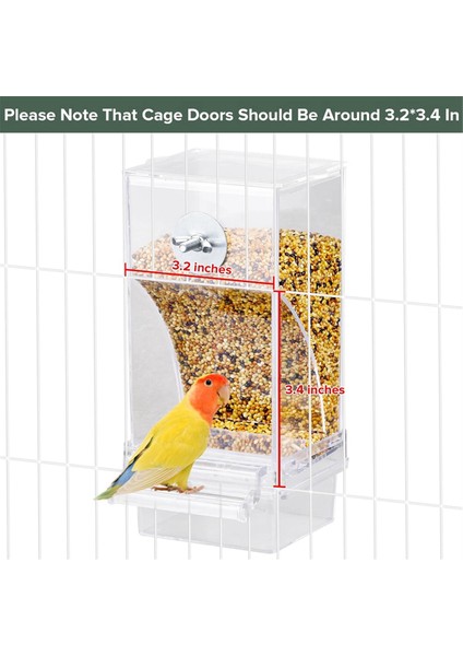 Dağınık Kuş Besleyici ve Su Dağıtıcı Seti - Otomatik Besleme ve Hidrasyon, Papağanlar İçin Parkeet Kafes Aksesuarları (Yurt Dışından) fiyatları