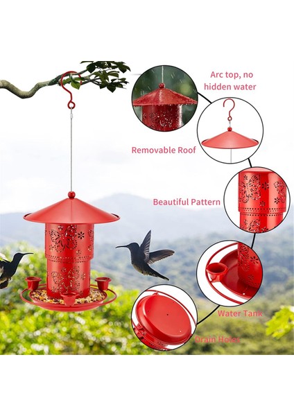 Açık asma metal çift katmanlı kuş besleyici kuş su besleyici anti-squirrel (Yurt Dışından) fiyatları