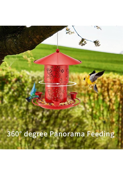 Açık asma metal çift katmanlı kuş besleyici kuş su besleyici anti-squirrel (Yurt Dışından) modelleri