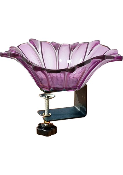 Balkon Kuş Banyosu Kuş Besleme Kuş Besleyicisi Kuş Bankası Çit Kuş Banyosu Ağır hizmet tipi ayarlanabilir taban güverte Mor Mor (Yurt Dışından) indirimleri