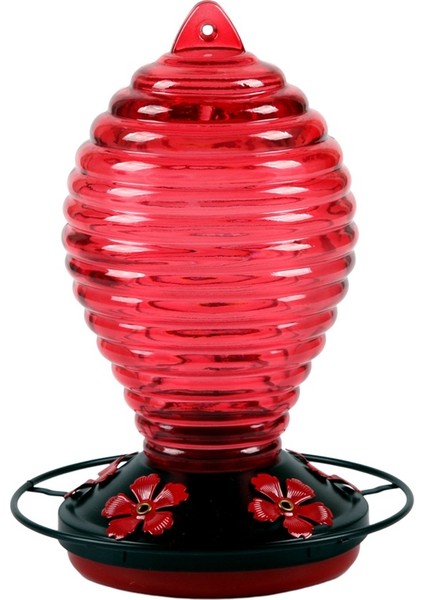 Kırmızı Bird Water Kuş Besleyici Anti-Sanat Vitray Besleyici Açık hava asma için uygun (Yurt Dışından)