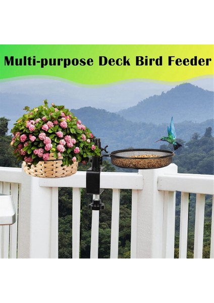 Kuş Besleyici-Açık bahçe, çim, balkon ve veranda için balkon braketi ile 2&#39;si 1 arada kuş banyosu ve besleyici (Yurt Dışından) fiyatları