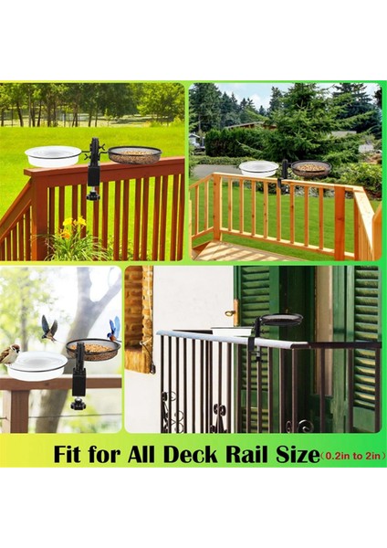 Kuş Besleyici-Açık bahçe, çim, balkon ve veranda için balkon braketi ile 2&#39;si 1 arada kuş banyosu ve besleyici (Yurt Dışından) indirimleri