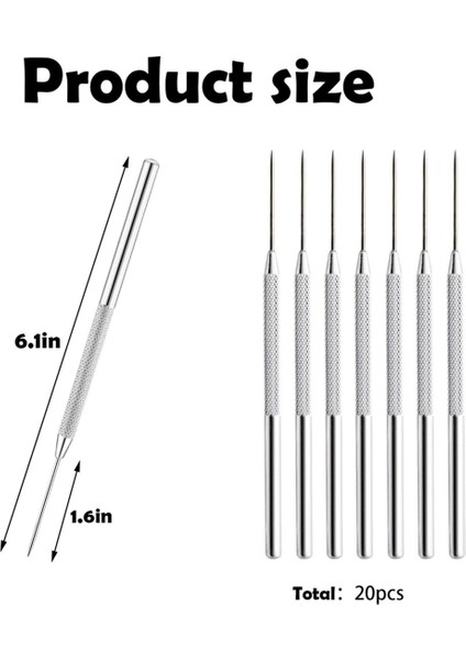 20 Adet Seramik Iğne Kil Iğne Aletleri Paslanmaz Çelik Heykel Polimer Kil Iğne Seramik Detay Araçları (Yurt Dışından) fiyatları