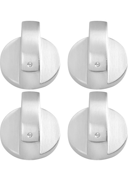 Ocak Düğmeleri, Fırın Düğmesi (4 Adet), 6 mm Evrensel Gümüş Gazlı Ocak Kontrol Düğmeleri Adaptörleri Fırın Döner Anahtarı Pişirme Yüzeyi Kontrol Kilitleri (Yurt Dışından)