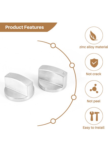 Ocak Düğmeleri, Fırın Düğmesi (4 Adet), 6 mm Evrensel Gümüş Gazlı Ocak Kontrol Düğmeleri Adaptörleri Fırın Döner Anahtarı Pişirme Yüzeyi Kontrol Kilitleri (Yurt Dışından) fiyatları