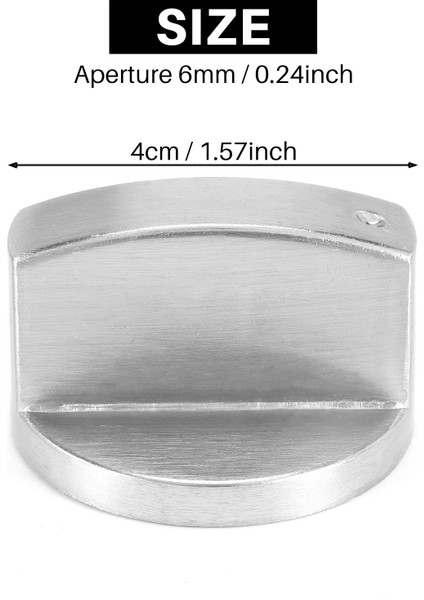 Ocak Düğmeleri, Fırın Düğmesi (4 Adet), 6 mm Evrensel Gümüş Gazlı Ocak Kontrol Düğmeleri Adaptörleri Fırın Döner Anahtarı Pişirme Yüzeyi Kontrol Kilitleri (Yurt Dışından) indirimleri