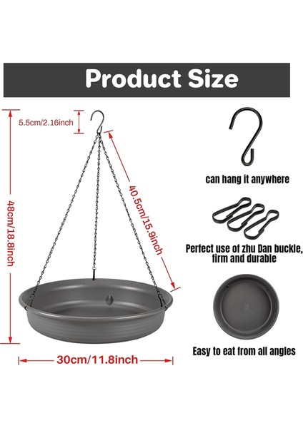 Asma Kuş Banyosu Asma Kuş Yemeği - Bahçe Kuş Bat Kuş Besleyici Tabağı Kapı Tepsisi Kuş Banyo Tepsisi Dış Mekanlar (Yurt Dışından) modelleri