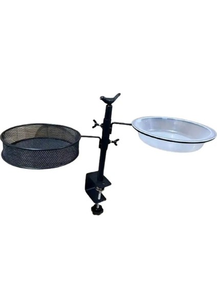 Korkuluk Kelepçesi Kuş Besleyici Ayarlanabilir Yükseklik Desten Kuş Besleyicileri Kelepçe Kuş Besleme Istasyonu Pot Standı 360 Degree (Yurt Dışından)