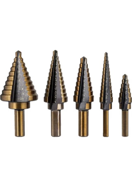 5pcs Hss 4241 Kobalt Adım Matkap Bit Seti Metal Sondaj Deliği Araçları Metal Demir Alüminyum Bakır Çelik Için Koni Matkap Bitleri (Yurt Dışından)
