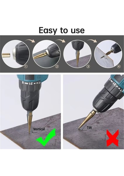 5pcs Hss 4241 Kobalt Adım Matkap Bit Seti Metal Sondaj Deliği Araçları Metal Demir Alüminyum Bakır Çelik Için Koni Matkap Bitleri (Yurt Dışından) fiyatları