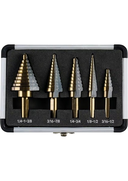 5pcs Hss 4241 Kobalt Adım Matkap Bit Seti Metal Sondaj Deliği Araçları Metal Demir Alüminyum Bakır Çelik Için Koni Matkap Bitleri (Yurt Dışından) modelleri