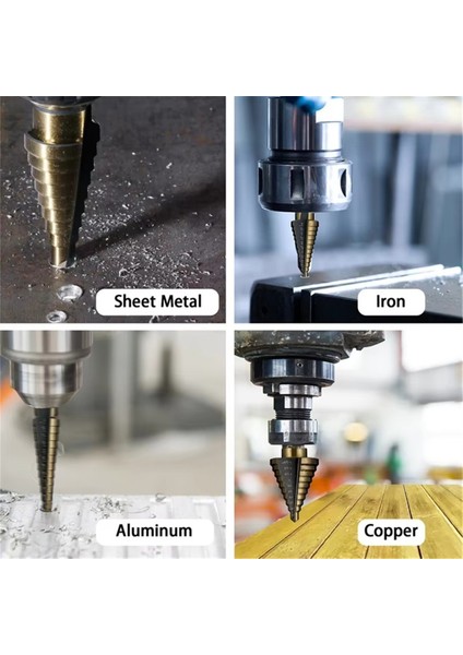 5pcs Hss 4241 Kobalt Adım Matkap Bit Seti Metal Sondaj Deliği Araçları Metal Demir Alüminyum Bakır Çelik Için Koni Matkap Bitleri (Yurt Dışından) fırsatları