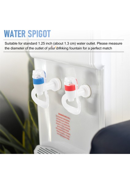 Su Sebili Yedek Musluk - Soğuk ve Sıcak Su Musluğu Mavi ve Kırmızı Paket (Yurt Dışından) fırsatları