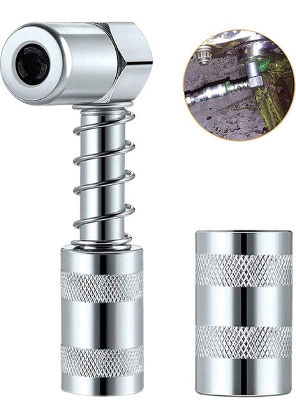 Gres Meme Adaptörü Gres Tabancası-Aksesuar 90 Derece Grease Kuplör Adaptörlü 3 Çene Açısı Gres Aracı (Yurt Dışından) modelleri