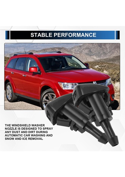 Chrysler, Dodge, Ram, Jeep Için Ön Ön Cam Yıkayıcı Nozles Silecek Sprey Kiti 4805742AB, 5116079AA Parça Numarasını Değiştiriyor (Yurt Dışından) indirimleri