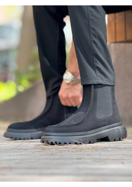 Fermuarlı Erkek Düz Bot Siyah Süet fiyatları