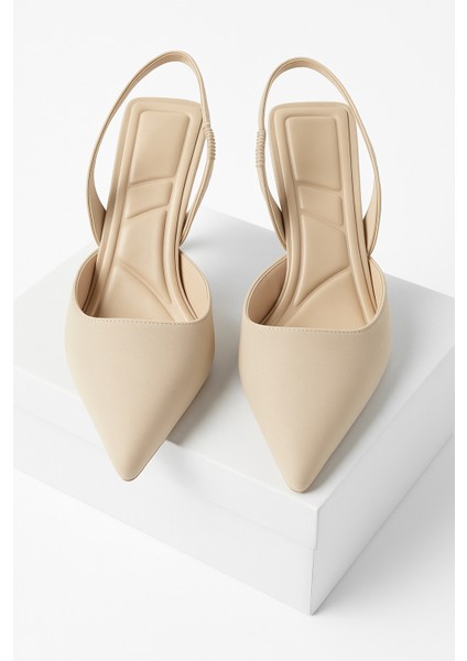 Kdın Kumaş Detajlı Stiletto