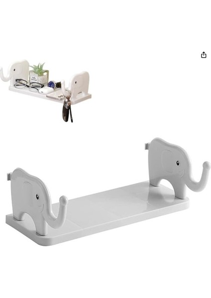 Fil Desenli Yapışkanlı Çok Amaçlı Raf - Delmeden Montaj Banyo, Mutfak ve Çocuk Odası Rafı modelleri