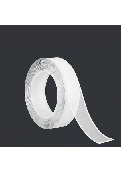 Çift Taraflı Şeffaf Nano Silikon Bant 18 mm 1 mt Güçlü Yapışkan Iz Bırakmaz Şeffaf Bant