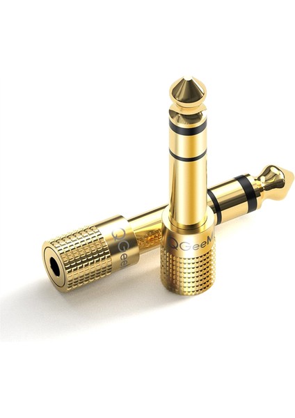 Qgeem Bağlantıları Yapın Jack 6.35MM Erkek Fişi 3,5 mm Dişi Konnektör Kulaklık Amplifikatör Ses Adaptör (Yurt Dışından)