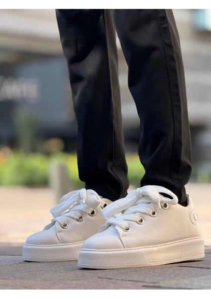 Bağcıklı Erkek Günlük Ayakkabı Beyaz