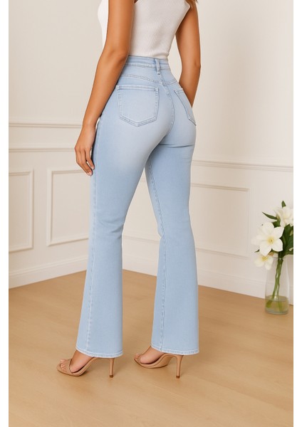 Cedy Denım Kadın 5 Cep Düşük Bel Ispanyol Paça Skinnyfit Esnek Jean Pantolon C619 modelleri