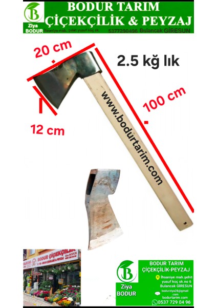 Bulancak 2,5 kğ lık Ağaç, Odun ,yarma ,kesme Dövme Çelik Uzun Balta Ağzı Kırılmaz Dönmez