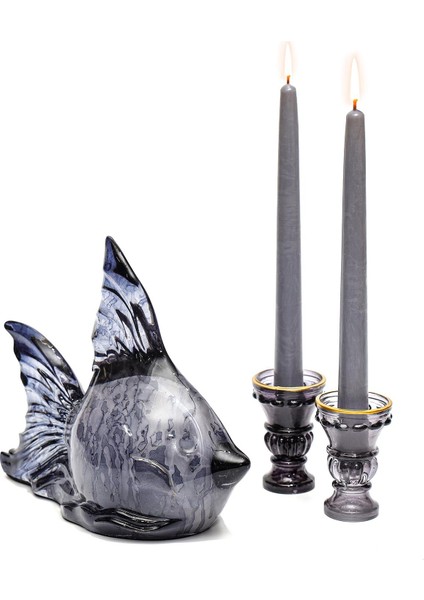 Dekoratif Ocean Art Siyah Balık Heykeli (23 Cm) indirimleri