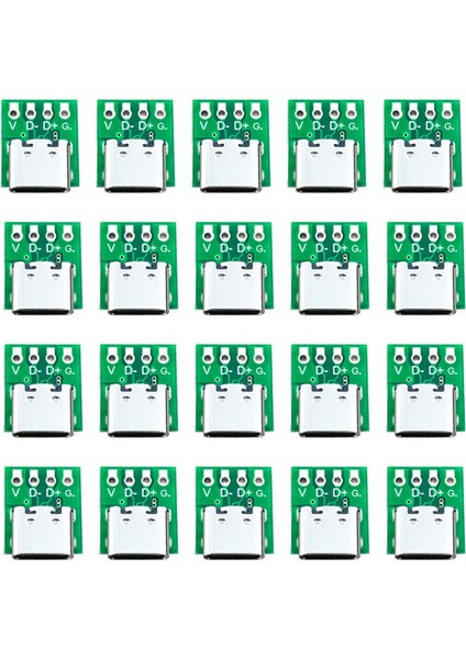 Veri Hattı Kablo Kablosu Transferi Için Pcb Dönüştürücü Kartı ile 10 Adet Dişi Konektör USB Tip C Kopma Kartı (Yurt Dışından)