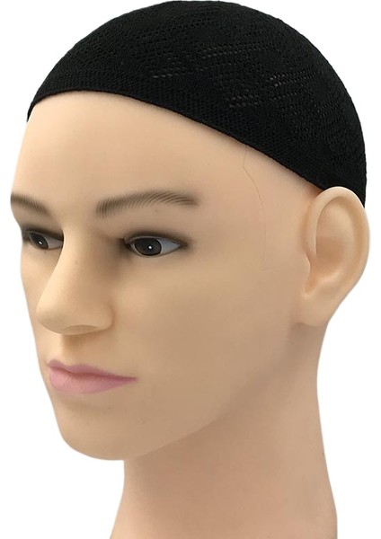 Yeni Müslüman Erkekler Örgü Dua Şapkası Nefesli Islam Keffiyeh Türk Kufi Şapkası Müslüman Arap Erkekler Kippah Homme Şapkası (Yurt Dışından)