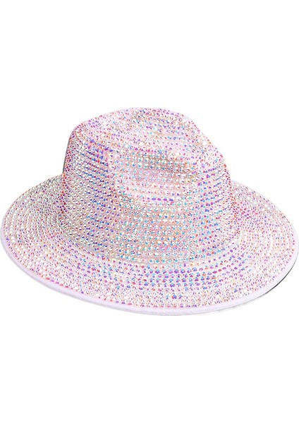 Kadınlar Için Rhinestone Kovboy Şapkaları Kovkız Elmas Karnaval Düğün Kostüm Partisi Için Batı Disko Kristal Şapka (Yurt Dışından)